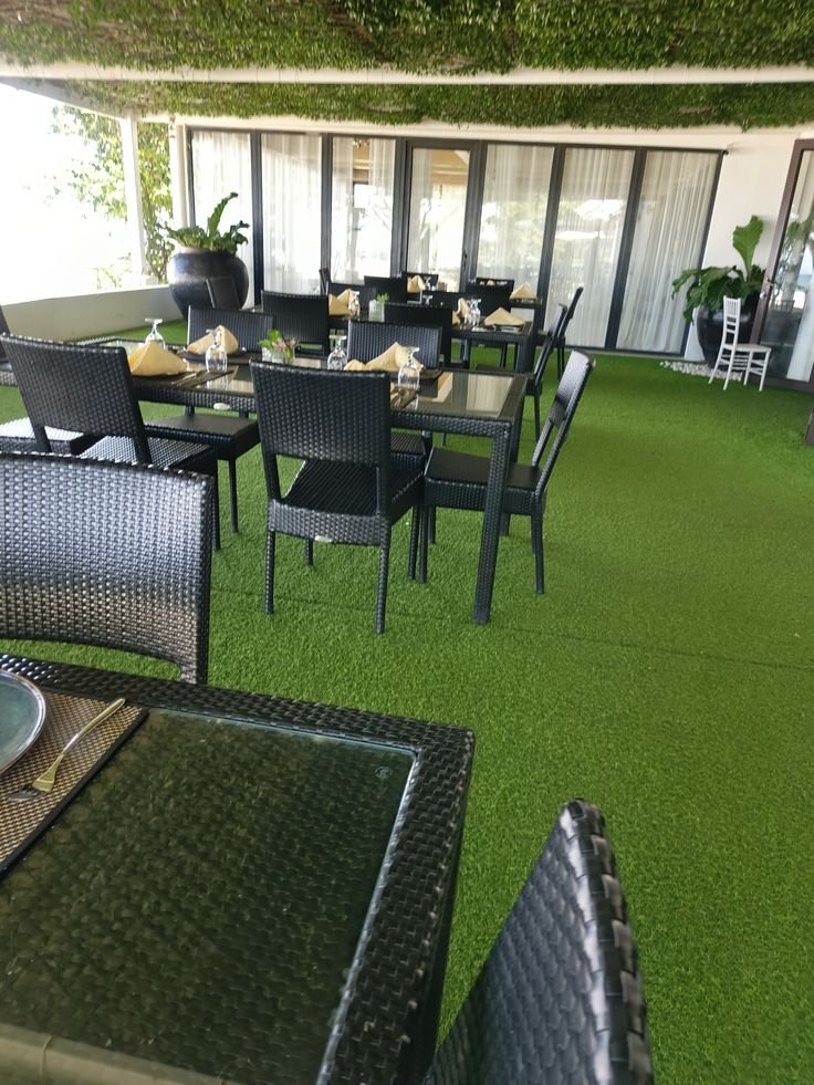 Artificial grass commercial lawn installation in The Wave Muscat
