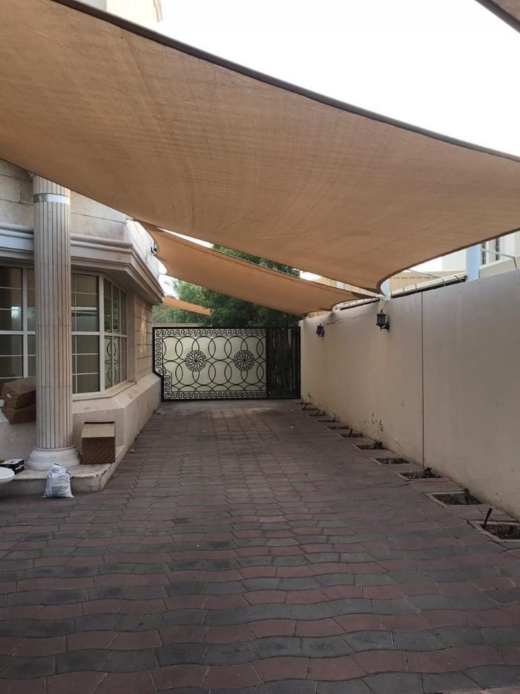 Green net shade for car parking protection in Muscat Oman