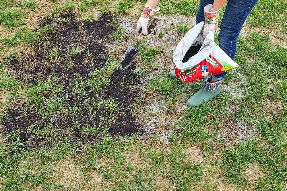 Villa garden soil and landscape application in Muscat