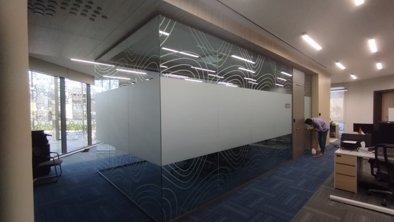 Window glass tinting project completed in Muscat