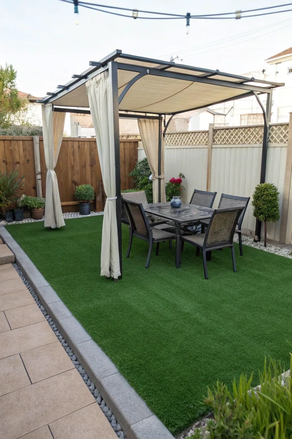 Artificial grass minimalist courtyard in Muscat Hills